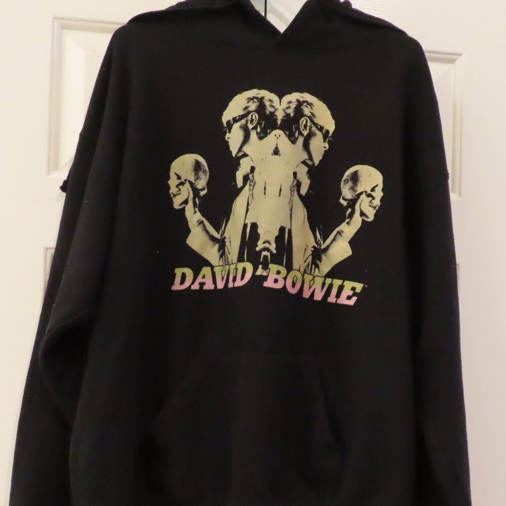 David Bowie Hoodie Skull Size Extra Large NEW Black